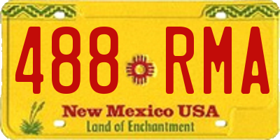 NM license plate 488RMA