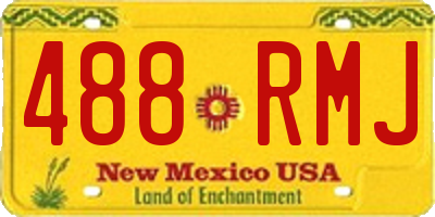 NM license plate 488RMJ