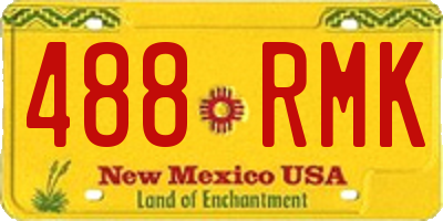 NM license plate 488RMK