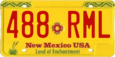 NM license plate 488RML
