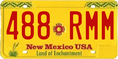 NM license plate 488RMM