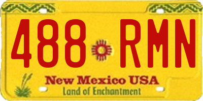 NM license plate 488RMN