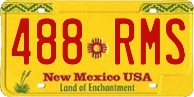 NM license plate 488RMS