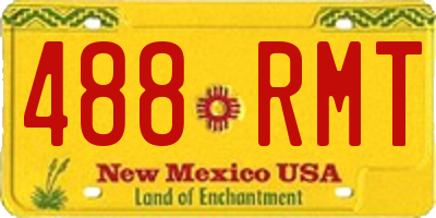 NM license plate 488RMT
