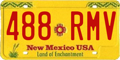 NM license plate 488RMV