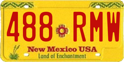 NM license plate 488RMW