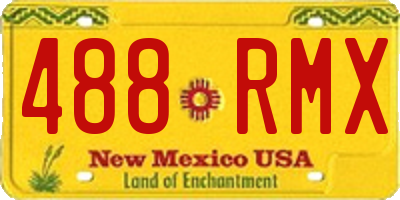 NM license plate 488RMX