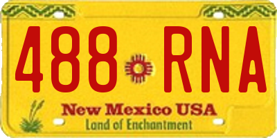NM license plate 488RNA