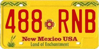 NM license plate 488RNB