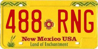 NM license plate 488RNG