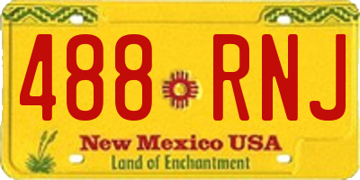 NM license plate 488RNJ