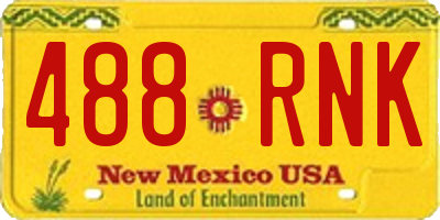 NM license plate 488RNK