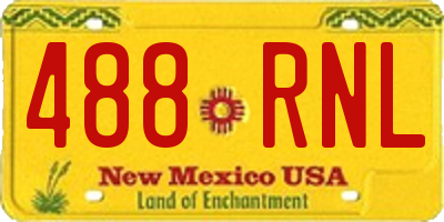 NM license plate 488RNL