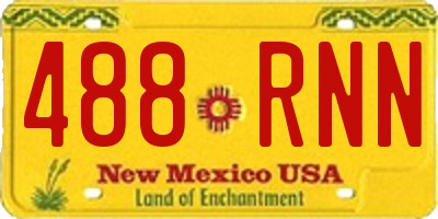 NM license plate 488RNN
