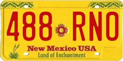 NM license plate 488RNO