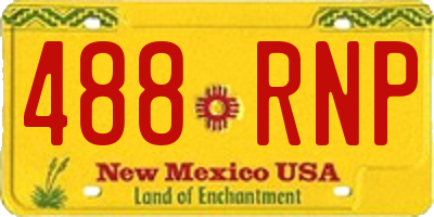NM license plate 488RNP
