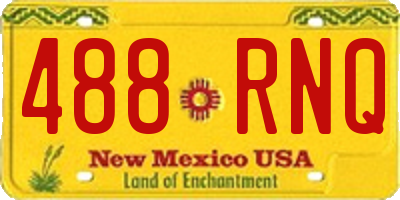 NM license plate 488RNQ