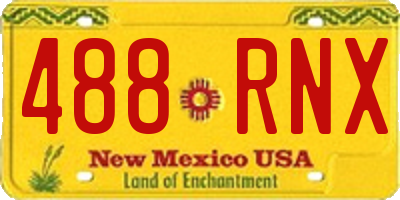 NM license plate 488RNX