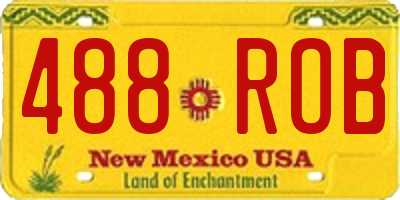 NM license plate 488ROB