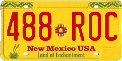 NM license plate 488ROC