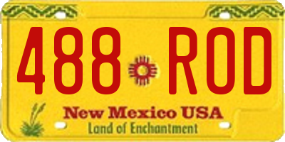 NM license plate 488ROD