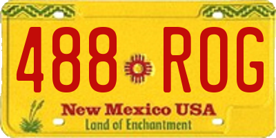 NM license plate 488ROG