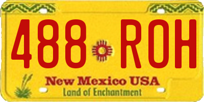 NM license plate 488ROH