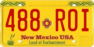 NM license plate 488ROI