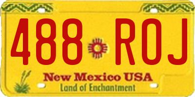 NM license plate 488ROJ