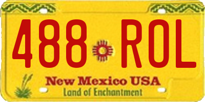 NM license plate 488ROL