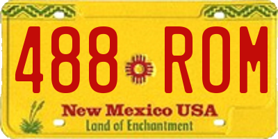 NM license plate 488ROM