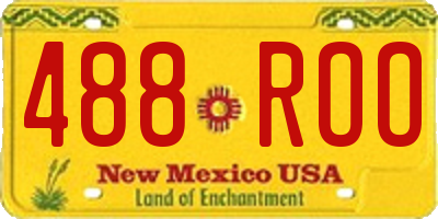 NM license plate 488ROO