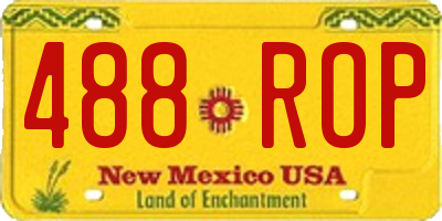NM license plate 488ROP