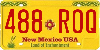 NM license plate 488ROQ