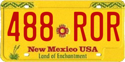 NM license plate 488ROR