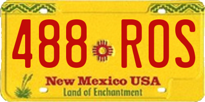 NM license plate 488ROS