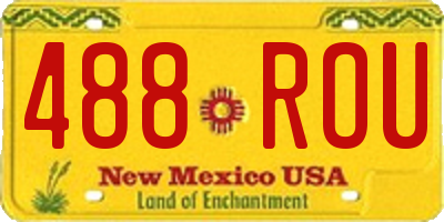 NM license plate 488ROU