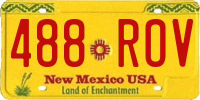 NM license plate 488ROV