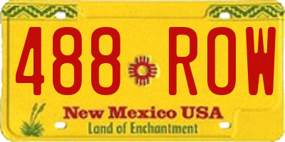 NM license plate 488ROW
