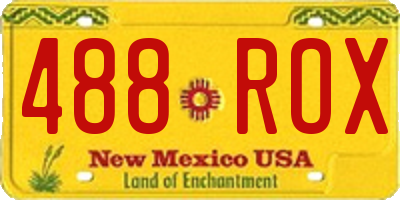 NM license plate 488ROX