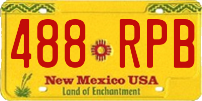 NM license plate 488RPB