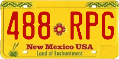 NM license plate 488RPG