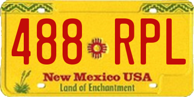 NM license plate 488RPL