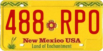NM license plate 488RPO