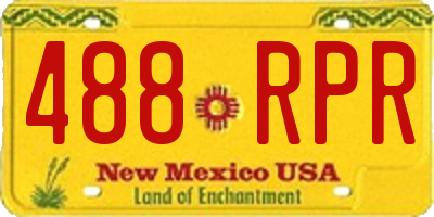 NM license plate 488RPR