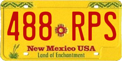 NM license plate 488RPS