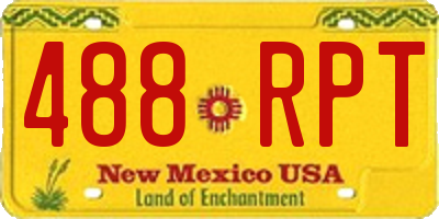 NM license plate 488RPT