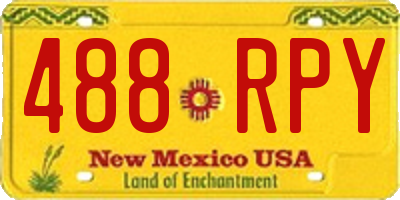 NM license plate 488RPY