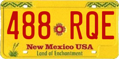 NM license plate 488RQE