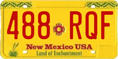 NM license plate 488RQF